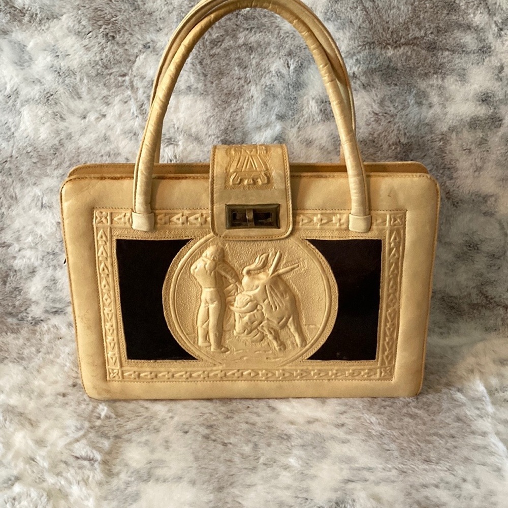 Preloved Vintage Mexican tooled shoulder bag